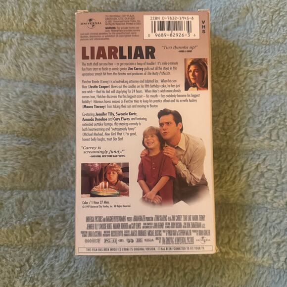 Liar Liar VHS (1997) Jim Carrey Classic 90s Comedy Vintage - Picture 2 of 3